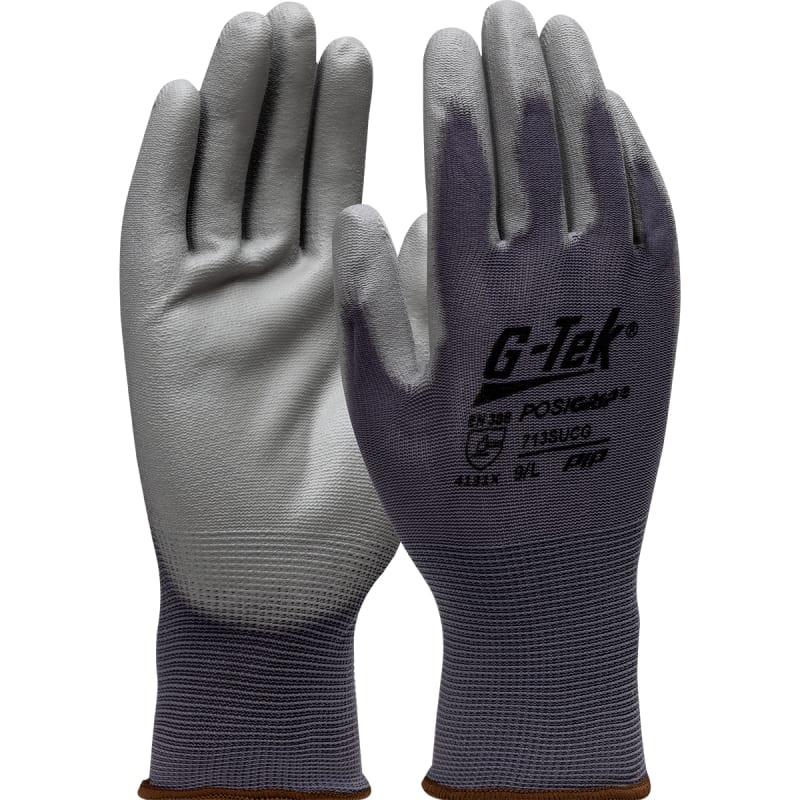 West Chester Gray PU Palm Dipped Glove