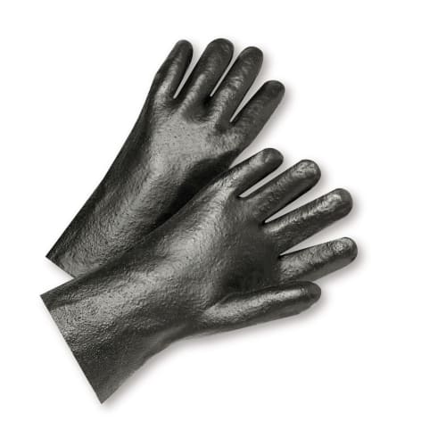 PVC Rough Coated Gloves Large