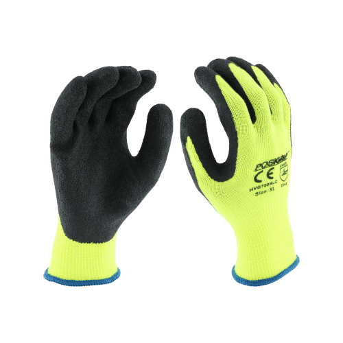Hi-Vis Green Crinkle Latex Palm Glove