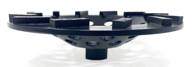 7" Long Threaded Arbor 12 Segment Turbo Cup Wheel