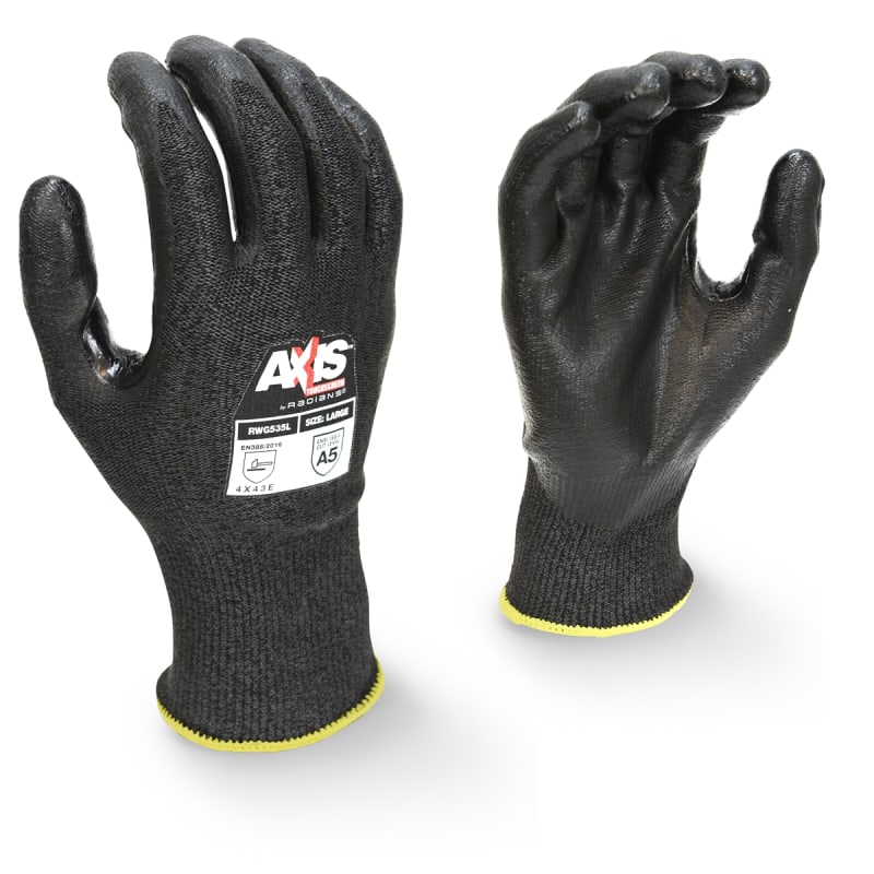 RWG535 HPPE Cut Level A5 Touchscreen Reinforced Thumb Crotch Work Glove - Size 2X