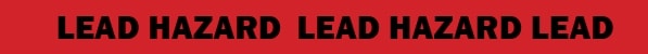 Red Lead Hazard Tape