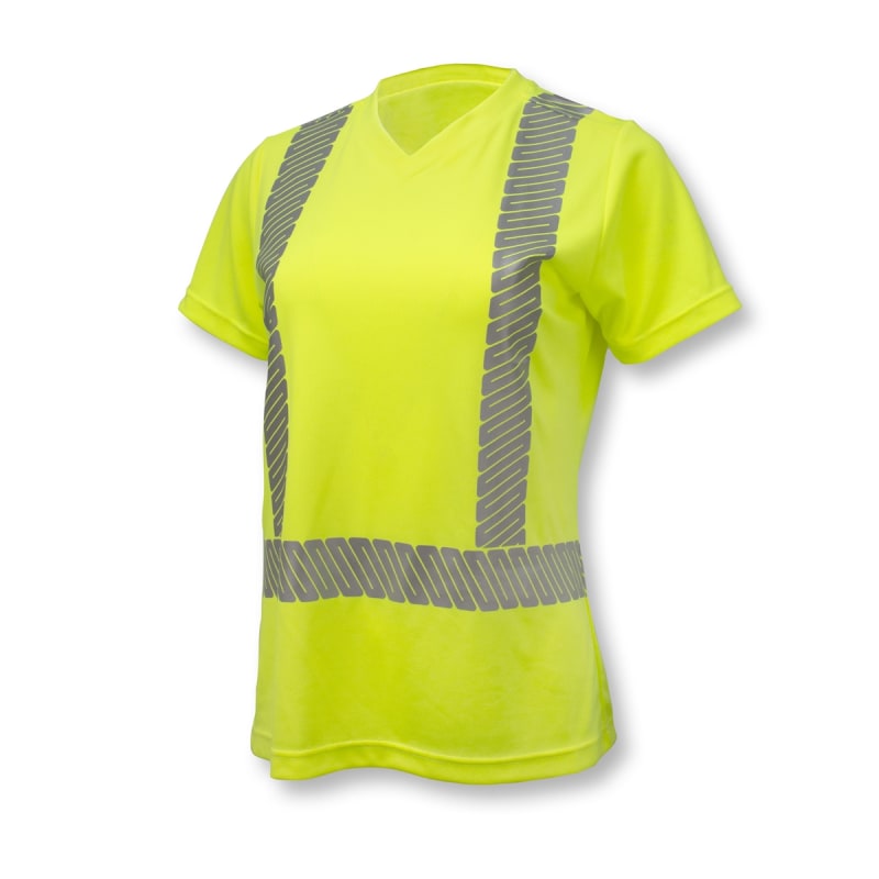 ST11 Class 2 High Visibility Women's Safety T-Shirt with Max-Dri  - Green - Size L