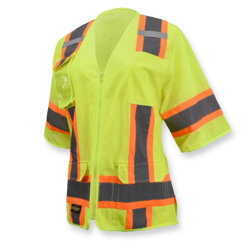 SV63W Two Tone Surveyor Type R Class 3 Womens Safety Vest - Green - Size 3X