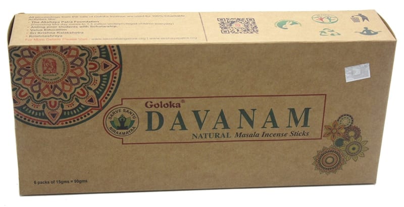 Goloka Incense - Organica Series - Davanam