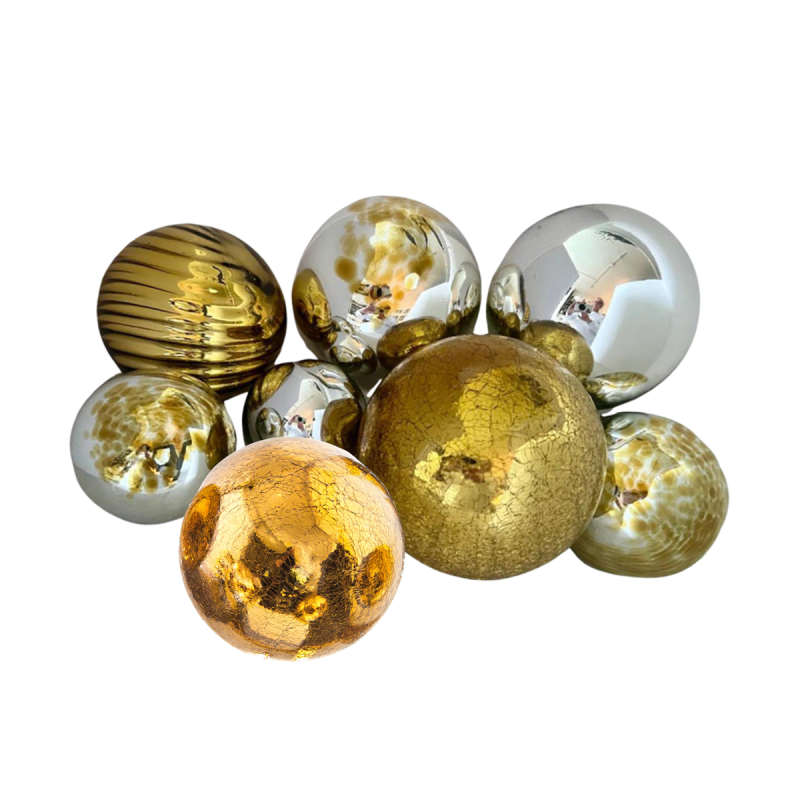 Sphere Metallic Silver & Gold - 4.5"