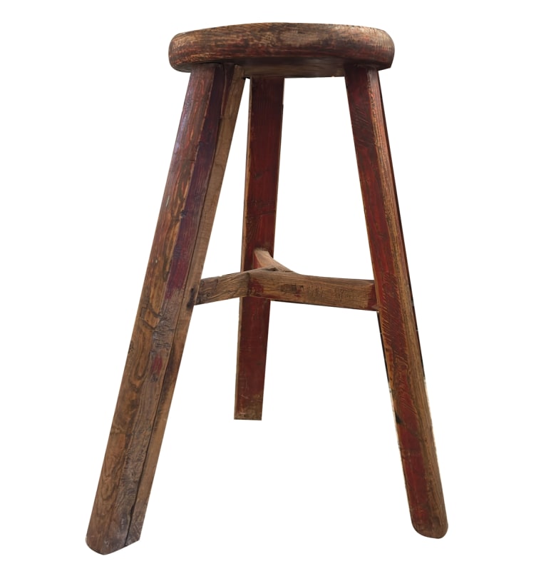 Antique Round Top Stool