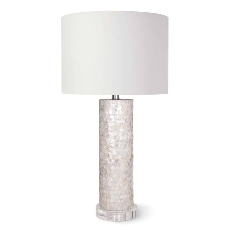 Scalloped Capiz Table Lamp