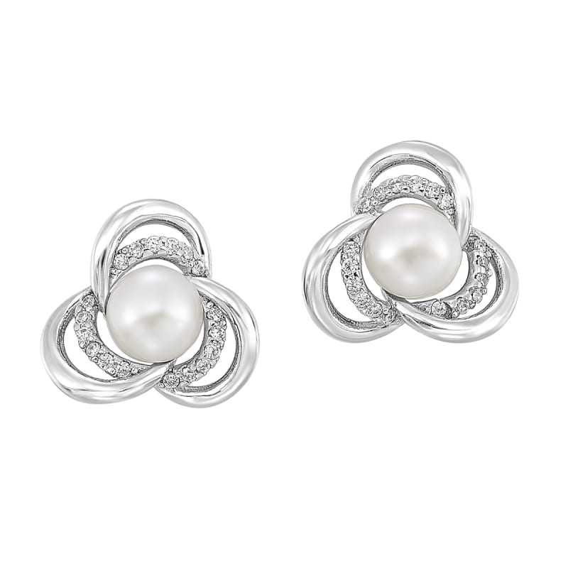 Pearl Earrings in Sterling Silver