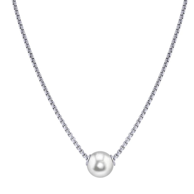 Sterling Silver Freshwater Pearl Solitaire Necklace