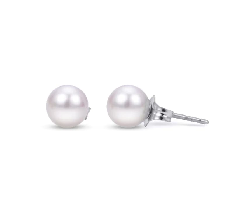 Classic Pearl Earrings 8-8.5mm in 14K