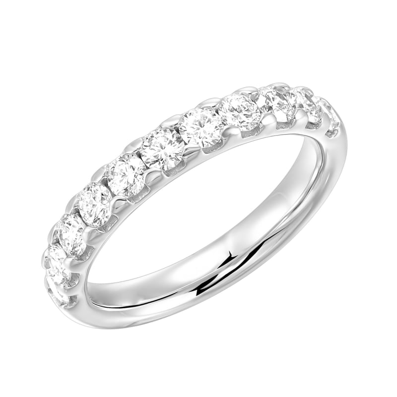 14K White Gold Lab Grown Diamond Band 1CT. TW