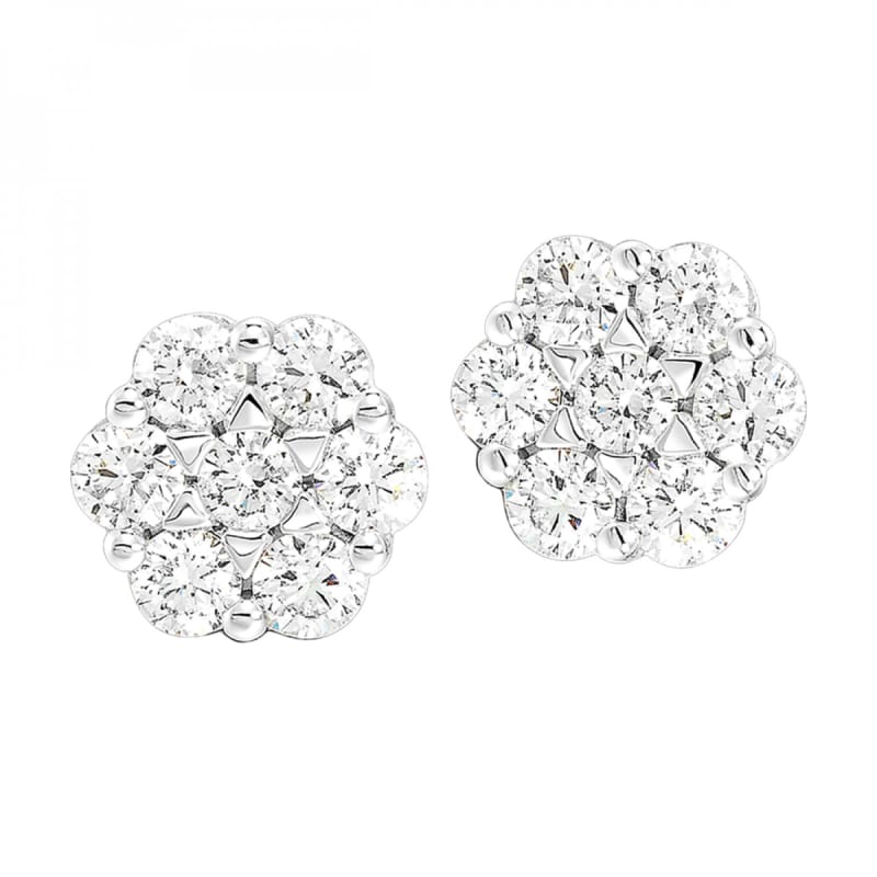 Diamond Earring Studs 1/10ctw 14K White Gold