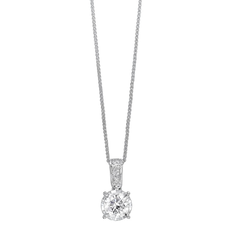 Diamond Pendant 14K White Gold 1/3ct