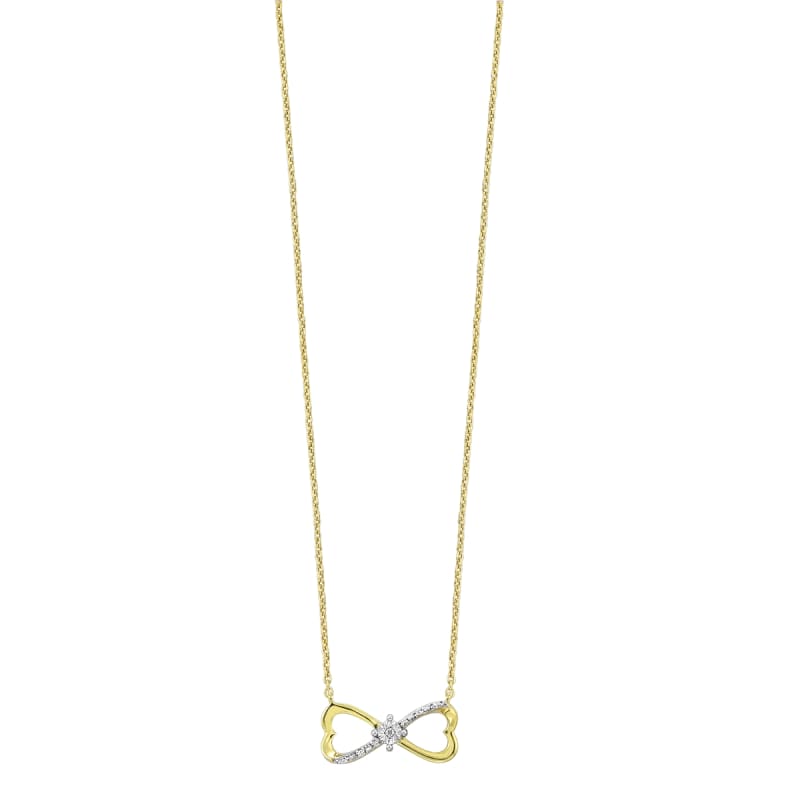 Diamond Heart Infinity Pendant