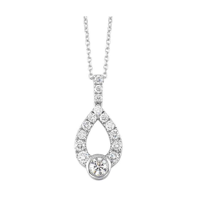 Diamond  Pendant in 14K White Gold