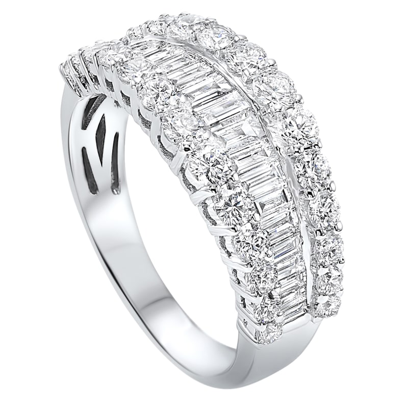 Diamond Baguette Band 14K White Gold 2 1/4ctw
