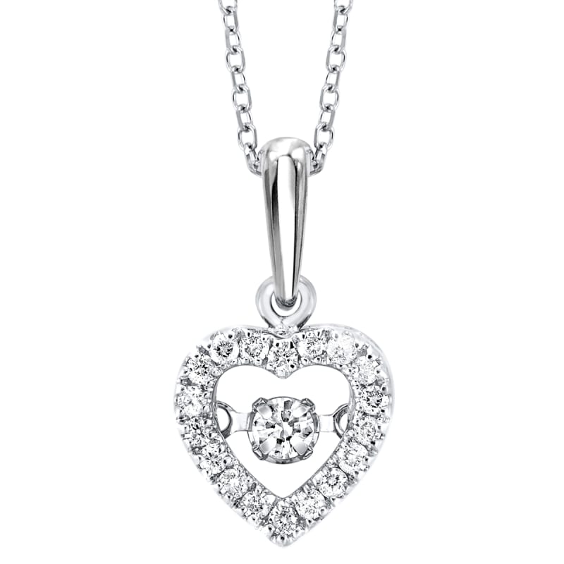 Rhythm of Love Heart Shape Diamond Pendant 14K Gold