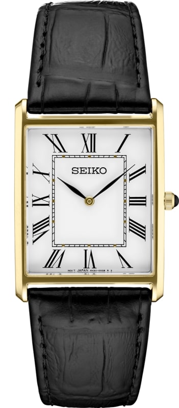 Seiko SWR052 Essentials Quartz Leather Strap Watch