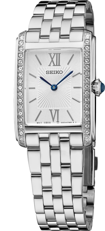 Seiko SWR091 Essential Tank Watch with Crystals