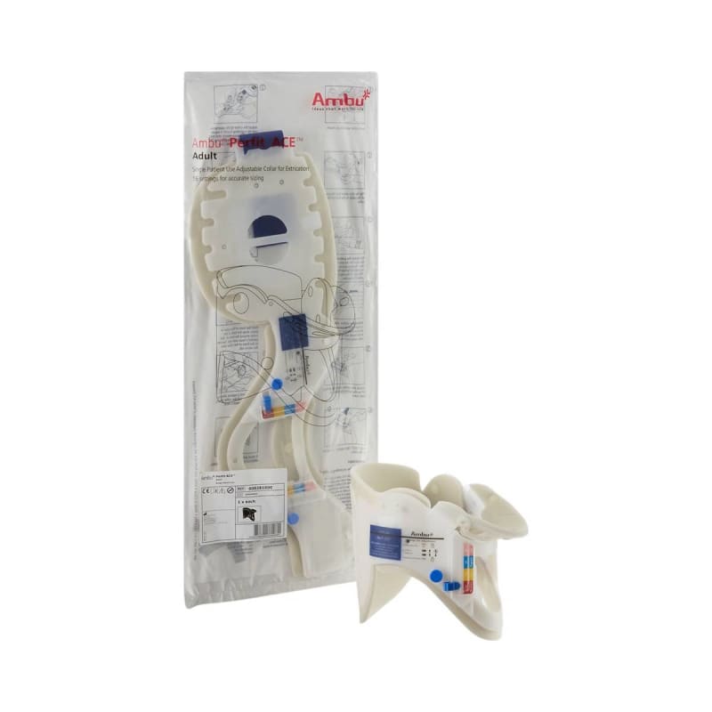 Extrication Cervical Collar Ambu® Perfit™ Preformed Adult Size 3, Neckless One-Piece / Trachea Opening Adjustable Neck Circumference Extrication Cervical Collar Ambu® Perfit™ Preformed Adult Size 3, Neckless One-Piece / Trachea Opening Adjustable Neck Circumference