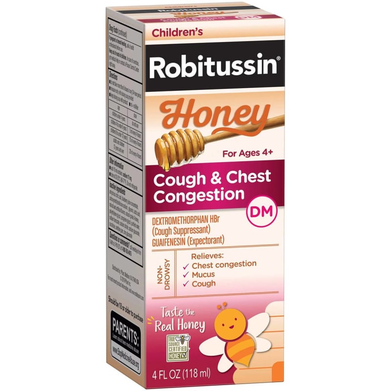 Glaxo Consumer Products Robitussin Children's Honey Cough & Chest Congestion DM Liquid, 4-ounce bottle