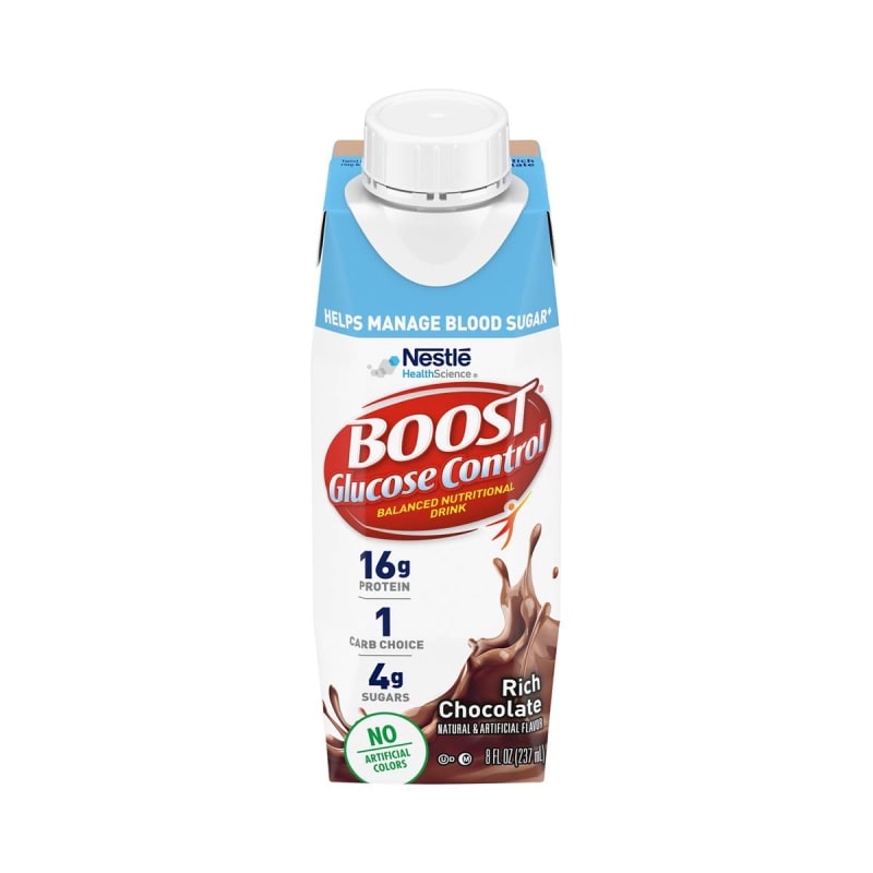 Nestle Healthcare Nutrition BoostÂ® Glucose Control Chocolate Balanced Nutritional Drink, 8-ounce carton