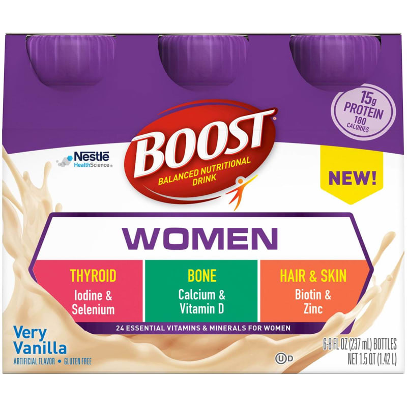 Nestle Healthcare Nutrition Boost® Women Vanilla Balanced Nutritional Drink, 8 oz. Bottle Nestle Healthcare Nutrition Boost® Women Vanilla Balanced Nutritional Drink, 8 oz. Bottle