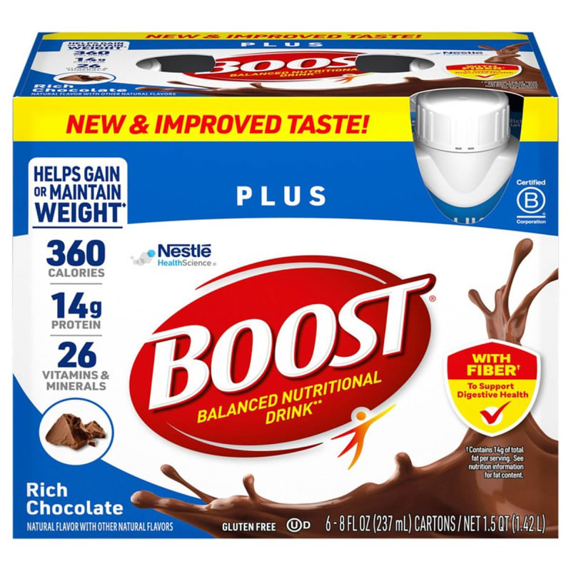 Nestle Healthcare Nutrition Boost® Plus Vanilla Balanced Nutritional Drink, 8-ounce bottle Nestle Healthcare Nutrition Boost® Plus Vanilla Balanced Nutritional Drink, 8-ounce bottle