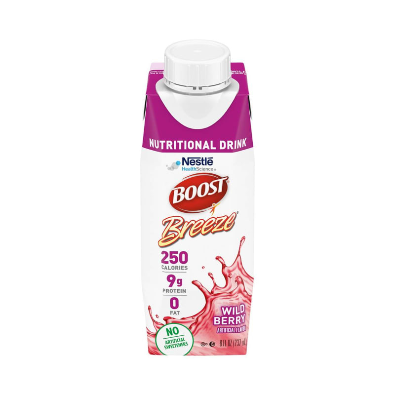 Nestle Healthcare Nutrition Boost BreezeÂ® Wild Berry Nutritional Drink, 8-ounce Carton