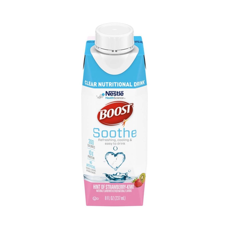 Nestle Healthcare Nutrition Boost® Soothe Strawberry Kiwi Clear Nutritional Drink, 8-ounce Carton Nestle Healthcare Nutrition Boost® Soothe Strawberry Kiwi Clear Nutritional Drink, 8-ounce Carton