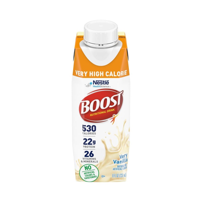 Nestle Healthcare Nutrition BoostÂ® Very High Calorie Vanilla Nutritional Drink, 8-ounce Carton