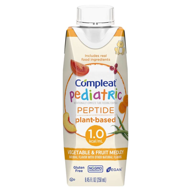 Nestle Healthcare Nutrition CompleatÂ® Pediatric Peptide Plant-Based Tube Feed Formula, 8.45-ounce carton
