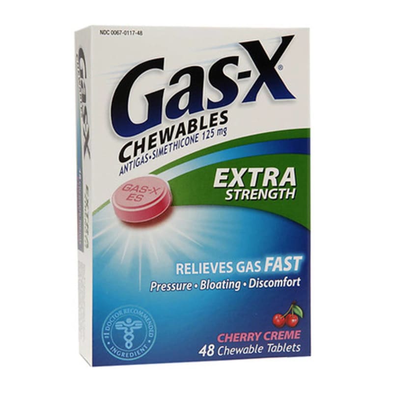 Glaxo Smith Kline Pharmaceuticals Gas-XÂ® 125 mg Chewable Tablets Extra Strength, Cherry Creme