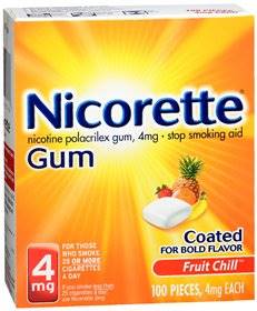 Haleon US Services Inc Nicorette Nicotine Polacrilex Gum 4 mg Fruit Chill