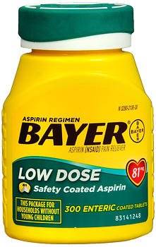 BayerÂ® Low Dose Aspirin Pain Relief