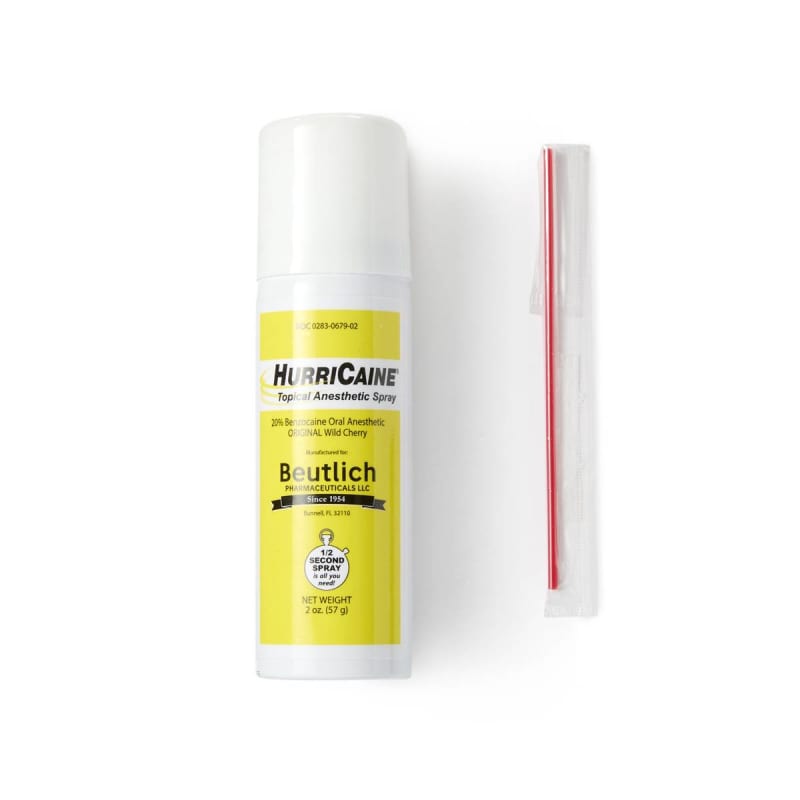 Beutlich Inc HurriCaineÂ® Benzocaine Oral Pain Relief, 2-ounce Spray Can