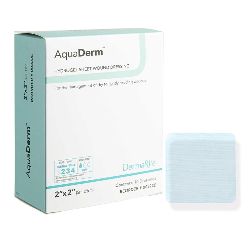 Sion Brands LLC AquaDermâ„¢ Hydrogel Wound Dressing, 2 x 2 Inch