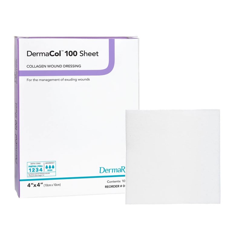 Sion Brands LLC DermaColâ„¢ 100 Collagen Dressing, 4 x 4 Inch