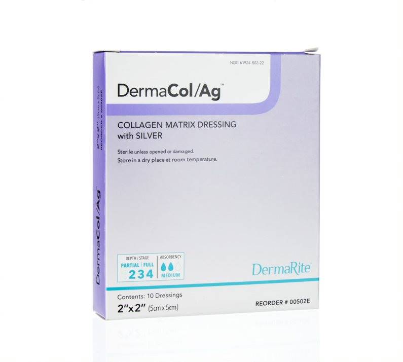 Dermarite DermaCol/Ag Collagen Matrix Wound Dressing, with Silver Dermarite DermaCol/Ag Collagen Matrix Wound Dressing, with Silver