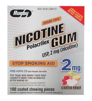 Actavis RugbyÂ® Stop Smoking Aid Gum 2 mg Fruit Flavor