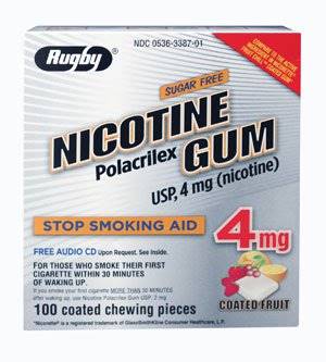 Actavis RugbyÂ® Stop Smoking Aid Gum 4 mg Fruit Flavor