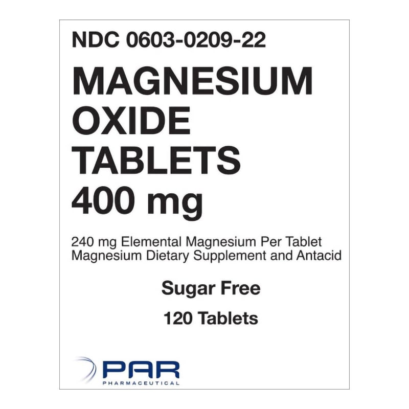 Plus Pharm Corp Mineral Supplement Magnesium Oxide 400 mg Strength Tablet 120 per Bottle