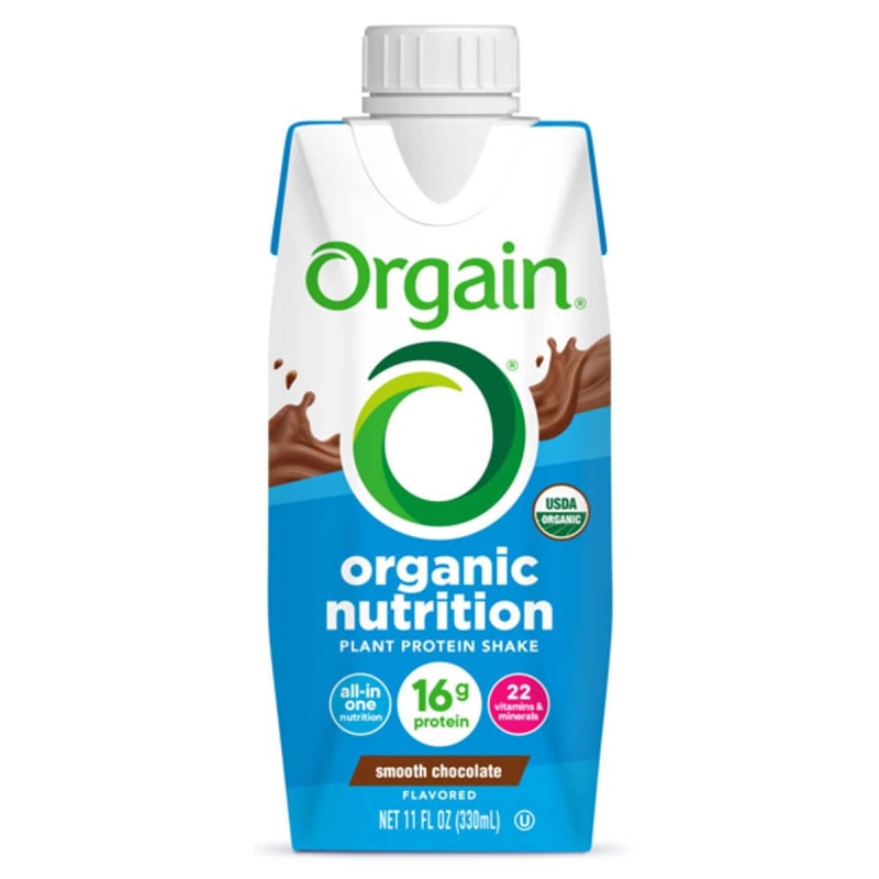 Nestle Healthcare Nutrition Oral Supplement OrgainÂ® Organic Nutritionâ„¢ Vegan Shake Smooth Chocolate Flavor Liquid 11 oz. Carton