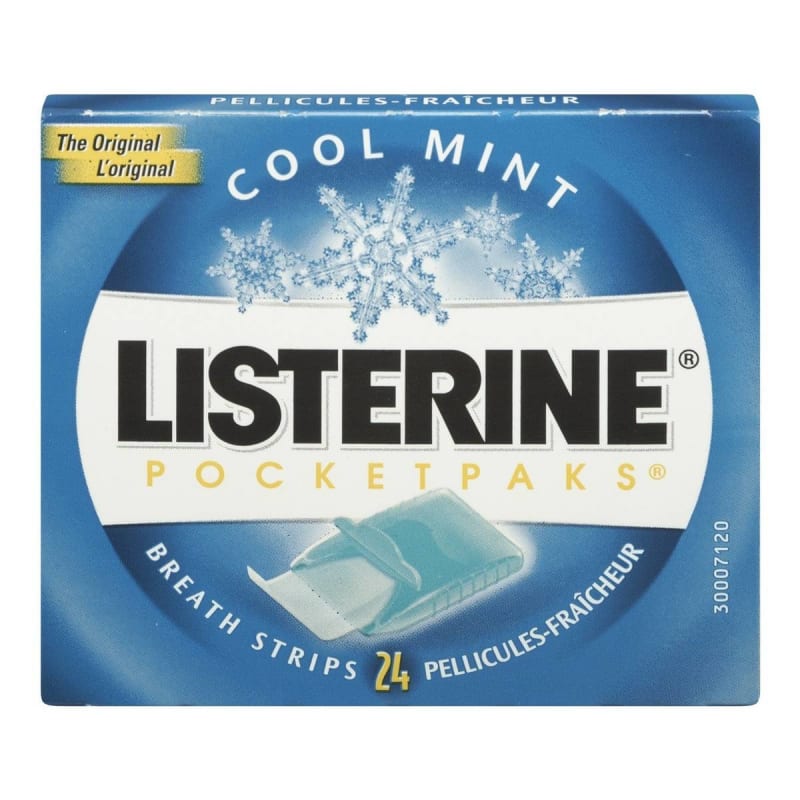 J & J Sales ListerineÂ® PocketPaksÂ® Breath Strips, Cool Mint, 24 Breath Strips