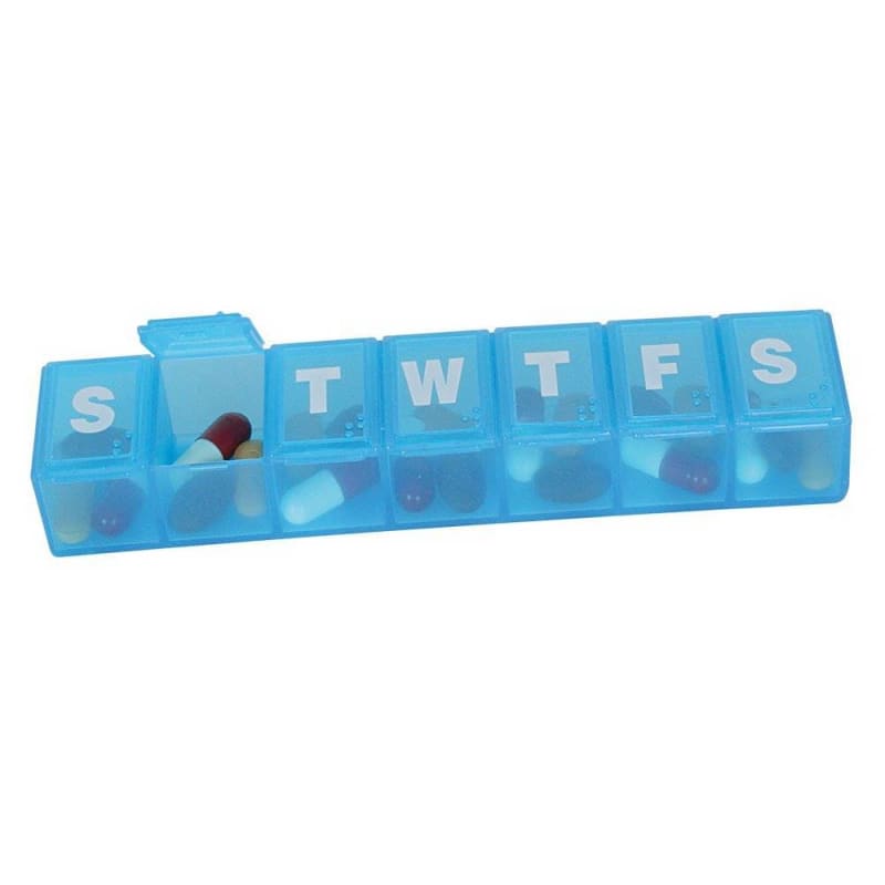 Apothecary Products EZY DoseÂ® Classic Weekly Pill Organizer, Large Compartments, 1 x 1.25 x 6 Inch