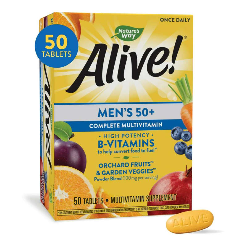 Nature's Way Brands LLC Nature's Way Alive!Â® Men's 50+ Multi-Vitamin Multi-Mineral Tablets