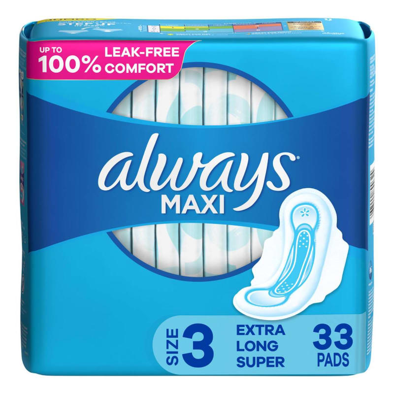 Procter & Gamble AlwaysÂ® MAXI Extra Long Super Pads with Wings, Size 3