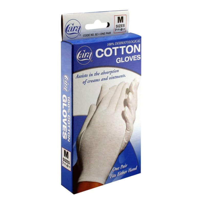 Cara Inc CaraÂ® Cotton Gloves Aid in Infection Prevention & Absorption of Moisturizers, MD