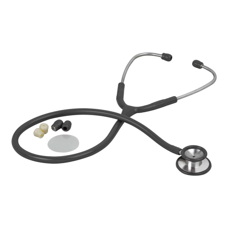 Veridian Healthcare LLC Veridian Pinnacle Series Stainless Steel Stethoscope, Black Veridian Healthcare LLC Veridian Pinnacle Series Stainless Steel Stethoscope, Black